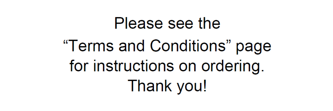 Please see terms and conditions page - thank you.